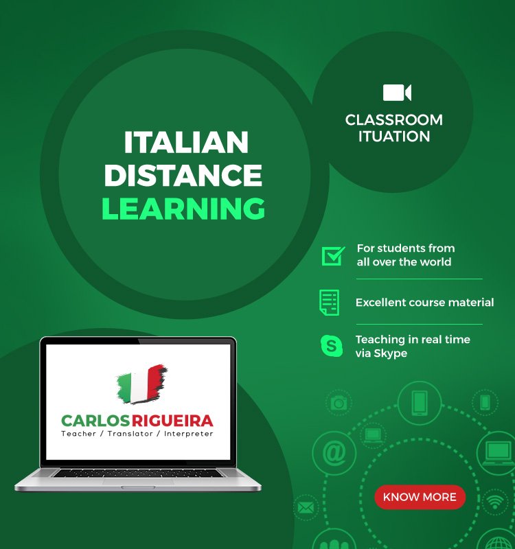 Cursos de italiano a distância